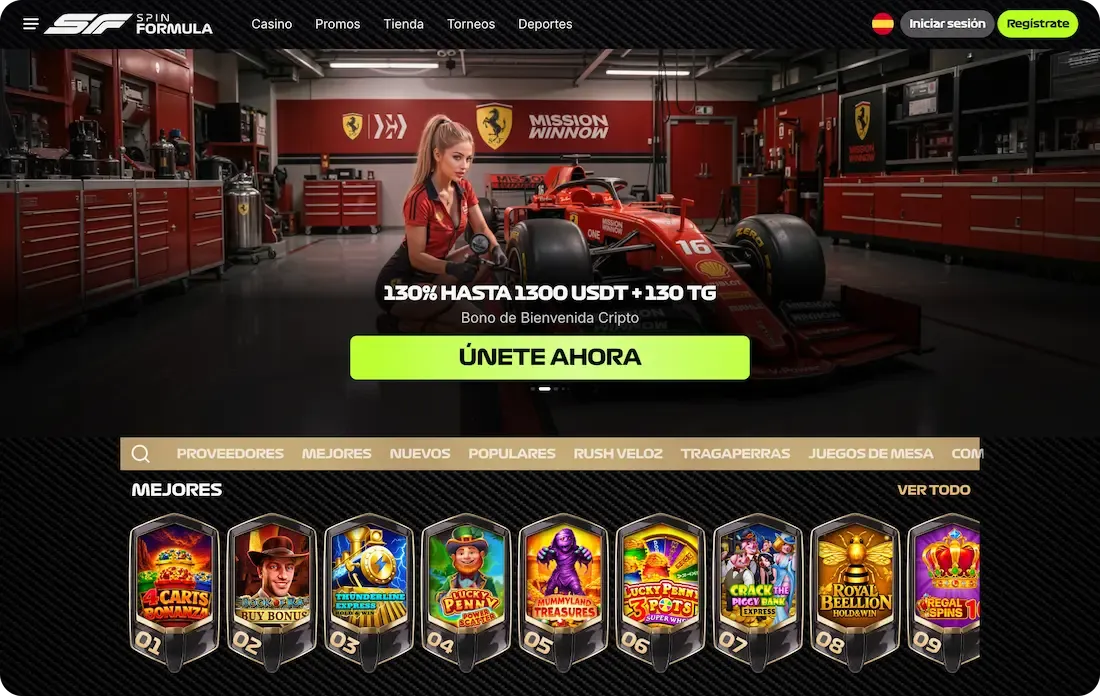 sitio web del casino spinformula